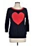 JCPenney Hearts Blue Pullover Sweater Size L - photo 1