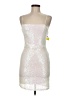 Crystal Sky Metallic Silver Cocktail Dress Size M - photo 1