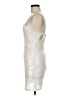 Crystal Sky Metallic Silver Cocktail Dress Size M - photo 5