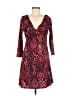 Amelia Paisley Burgundy Cocktail Dress Size M - photo 1