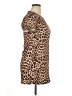 Assorted Brands Animal Print Brown Short Sleeve Blouse Size 14 - photo 4