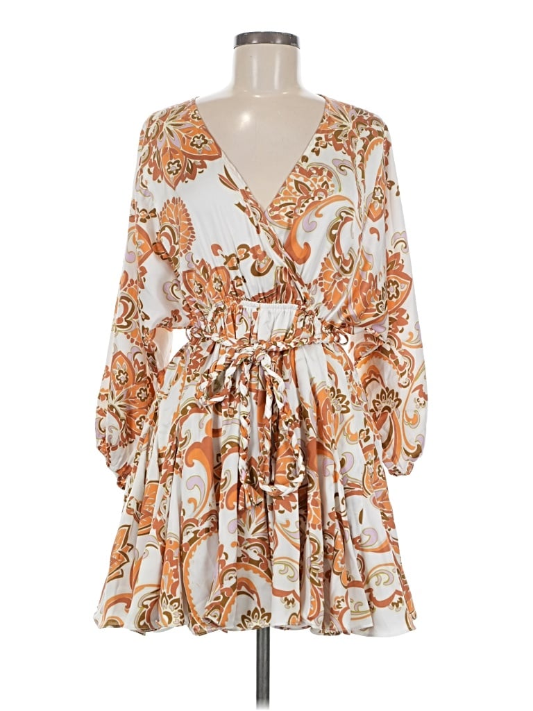 Pre-owned Aakaa Casual Dress In Orange