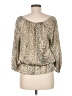 Vince Camuto 100% Polyester Animal Print Tan 3/4 Sleeve Blouse Size M (petite) - photo 2