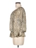 Vince Camuto 100% Polyester Animal Print Tan 3/4 Sleeve Blouse Size M (petite) - photo 5