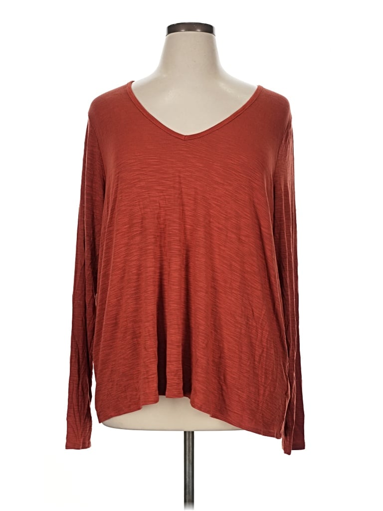 Luxe Long Sleeve T-shirt In Brown
