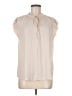 Current Air 100% Polyester Solid Ivory Sleeveless Blouse Size M - photo 1