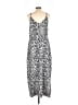 oasis Animal Print Silver Casual Dress Size L - photo 2