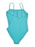 Assorted Brands Solid Teal One Piece Swimsuit Size XL - photo 2