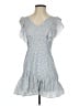 LoveShackFancy 100% Cotton Floral Blue Casual Dress Size 00 - photo 1