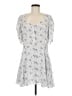 LoveShackFancy 100% Polyester Floral Gray Casual Dress Size M (estimated) - photo 1