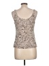 Alex Evenings Print Tan Sleeveless Top Size L - photo 2