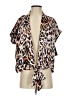 Tahari 100% Polyester Animal Print Brown Kimono Size S - photo 1