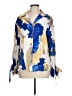 The Drop 100% Viscose Color Block Blue Long Sleeve Blouse Size L - photo 1
