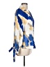The Drop 100% Viscose Color Block Blue Long Sleeve Blouse Size L - photo 4