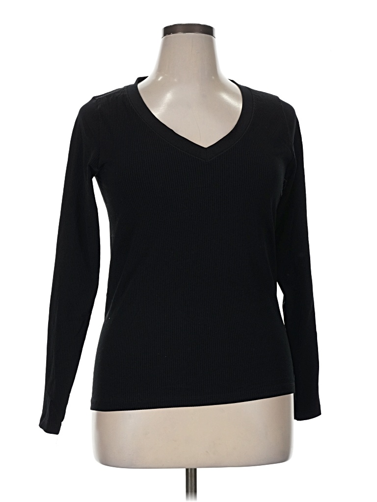 Pre-owned Athleta Long Sleeve T-shirt In Black