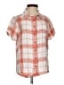 Mountain Khakis 100% Rayon Plaid Orange Short Sleeve Blouse Size S - photo 1