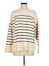 Zara Stripes Ivory Turtleneck Sweater Size M - photo 1