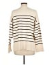 Zara Stripes Ivory Turtleneck Sweater Size M - photo 2