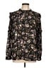 Ann Taylor LOFT 100% Polyester Black Long Sleeve Blouse Size L - photo 1