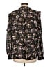 Ann Taylor LOFT 100% Polyester Black Long Sleeve Blouse Size L - photo 2