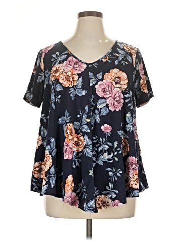 Green Envelope Short Sleeve Blouse (view 1)