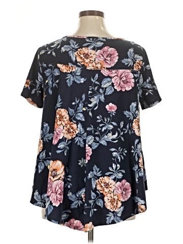 Green Envelope Short Sleeve Blouse (view 2)