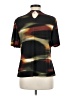 DKNY Color Block Black Short Sleeve Blouse Size M - photo 2