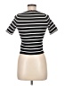 Happily Grey 100% Polyester Stripes Black Short Sleeve Turtleneck Size M - photo 2