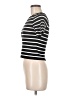 Happily Grey 100% Polyester Stripes Black Short Sleeve Turtleneck Size M - photo 5