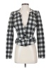 Tracy Reese Checkered-gingham Gray Blazer Size 2 - photo 1