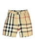 Burberry Plaid Yellow Tan Khaki Shorts Size 12Y - photo 1