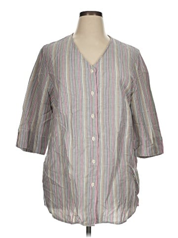 Maggie Barnes 3/4 Sleeve Button-Down Shirt (view 1)