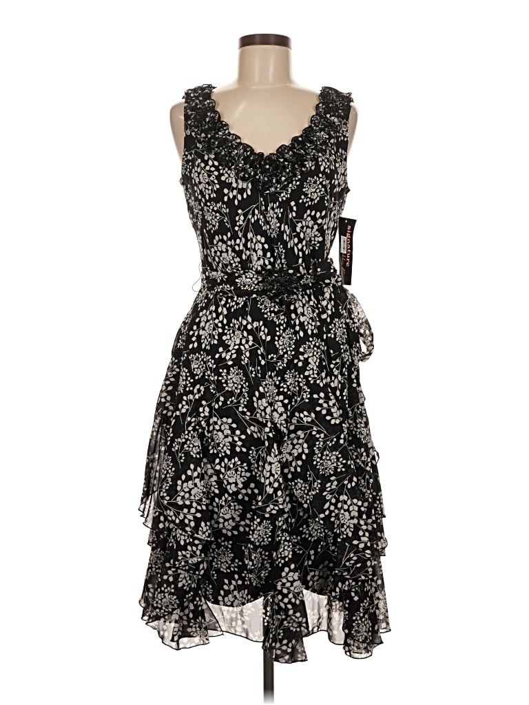 Pre-owned Signature By Robbie Bee Cocktail Dress In Black