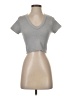 better / together Solid Gray Short Sleeve Top Size S - photo 1