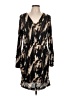 Evereve Print Black Casual Dress Size L - photo 1