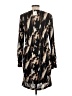 Evereve Print Black Casual Dress Size L - photo 2