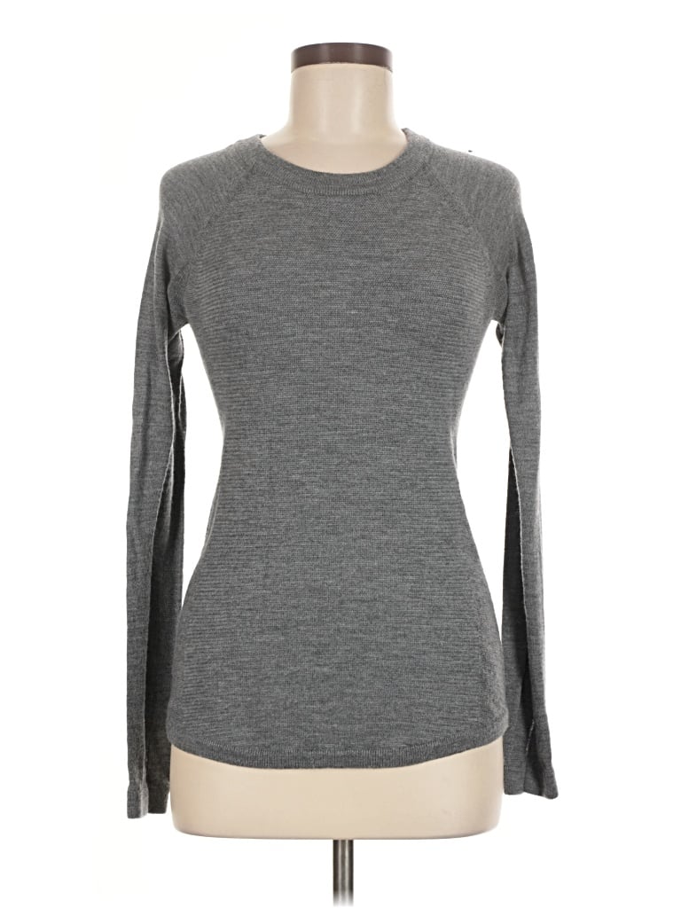 Pre-owned Lululemon Athletica Long Sleeve T-shirt In Gray