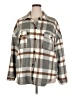 Unbranded 100% Polyester Plaid Gray Coat Size 2X - photo 1