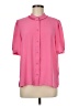 J.Crew 100% Polyester Pink Short Sleeve Blouse Size M - photo 1
