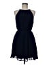 Lush 100% Polyester Solid Blue Cocktail Dress Size M - photo 1