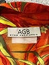AGB 100% Polyester Tropical Orange Short Sleeve Blouse Size M - photo 7