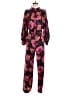 Warm 100% Silk Pink Purple Jumpsuit Size 4 (2) - photo 1