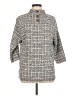 Tyler Boe Tweed Gray 3/4 Sleeve Button-Down Shirt Size M - photo 1
