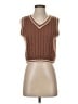 Shein 100% Acrylic Brown Sweater Vest Size 4 - photo 1