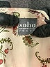 Soho 100% Polyester Floral Ivory Long Sleeve Blouse Size M - photo 7