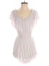 Aqua 100% Rayon Stripes White Romper Size S - photo 1