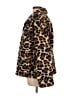 J.Crew 100% Polyester Animal Print Brown Faux Fur Jacket Size L - photo 5