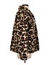 J.Crew 100% Polyester Animal Print Brown Faux Fur Jacket Size L - photo 4