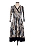 Sandra Darren Print Silver Cocktail Dress Size 10 - photo 1