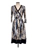 Sandra Darren Print Silver Cocktail Dress Size 10 - photo 2